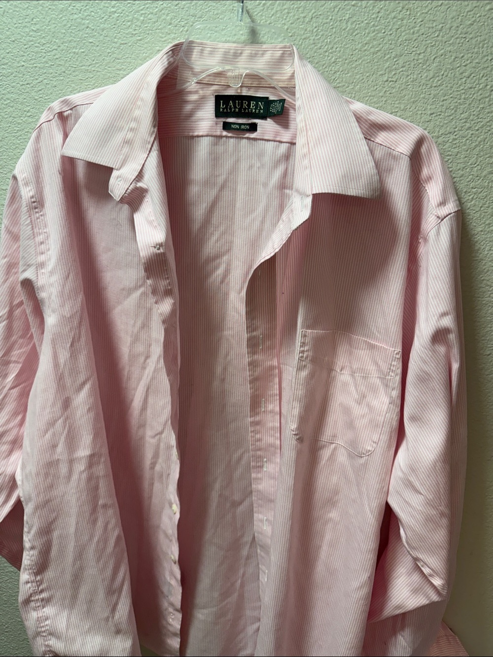 Lauren Ralph Lauren Pink Fine-Stripe Dress Shirt